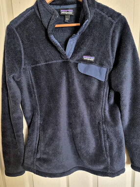 Patagonia Women's Size Large Re-Tool Snap-T Fleece Pullover Black